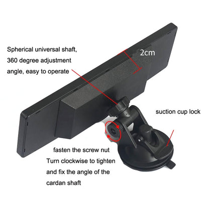 CZC-255 Car Glue Injection Suction Cup Carbon Fiber Rearview Mirror, CZC-255(Blue Mirror)