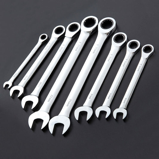 Combination Ratchet Wrench with Flexible Head Dual-purpose Ratchet Tool, 6mm, 7mm, 9mm, 11mm, 24mm, 16mm, 18mm, 20mm, 21mm, 22mm, 23mm