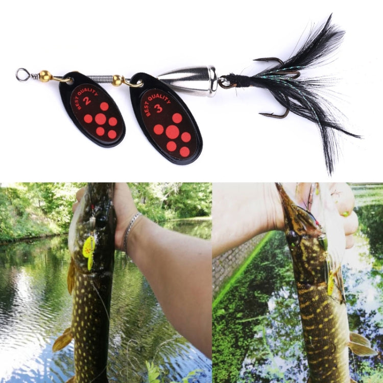 HENGJIA SP304 6.5cm 13g Feather Hook Rotating Sequin Road Lure Bait