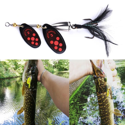 HENGJIA SP304 6.5cm 13g Feather Hook Rotating Sequin Road Lure Bait