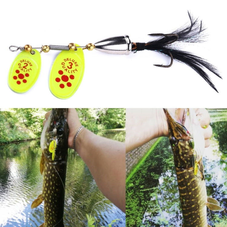HENGJIA SP304 6.5cm 13g Feather Hook Rotating Sequin Road Lure Bait