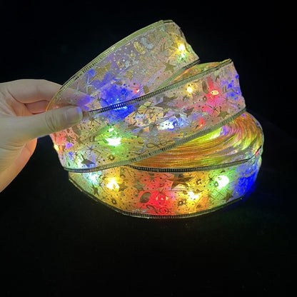 أضواء LED برونزية لعيد الميلاد، سلسلة أضواء مزدوجة الشريط، 1 متر، 2 متر، 4 متر، 5 متر، 10 متر، 20 متر