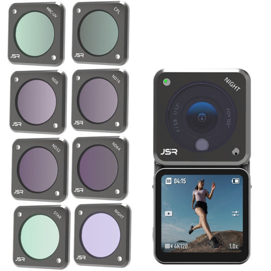 JUNESTAR Action Camera Filters For DJI Action 2,Style:, CPL, ND4, ND8, ND16, ND32, ND64, ND1000, ND8PL, ND16PL, ND32PL, ND64PL, Macro 10X, Night, Star, CS-3IN1, CS-4in1, CS-4in1 (NDPL), CS-6IN1, CS-8in1