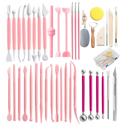 42 In 1 Clay Tool Hook Line Pen Pottery Carving Knife Set, 42 In 1