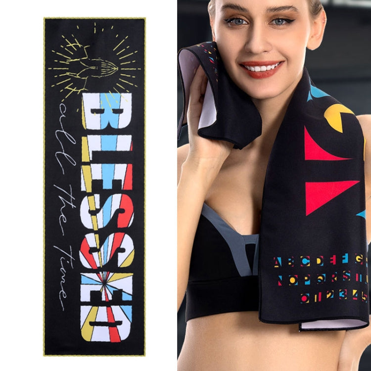 YDJ1223-1 Microfiber Double Sided Fleece Print Quick Dry Portable Sports Towel, Size: