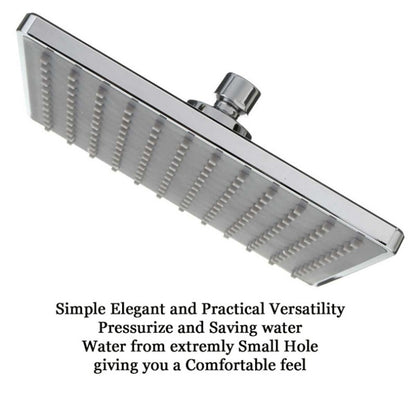 Bathroom 8 inch Square Electroplating Top Shower Head, 8 inch