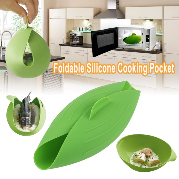 Silicone Cooking Bowl Microwave Oven Foldable Steamed Fish Bowl Salad Bowl