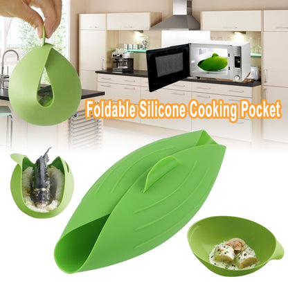Silicone Cooking Bowl Microwave Oven Foldable Steamed Fish Bowl Salad Bowl
