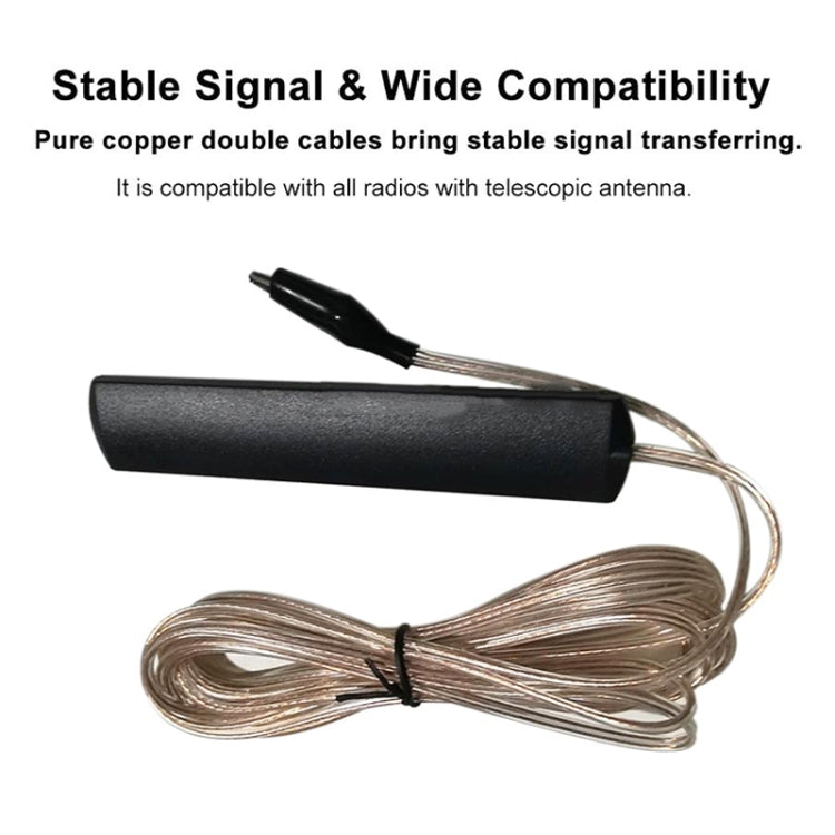 ANT-108SE Home AV Amplifier Alligator Clip Radio Boost Antenna, Radio Boost Antenna