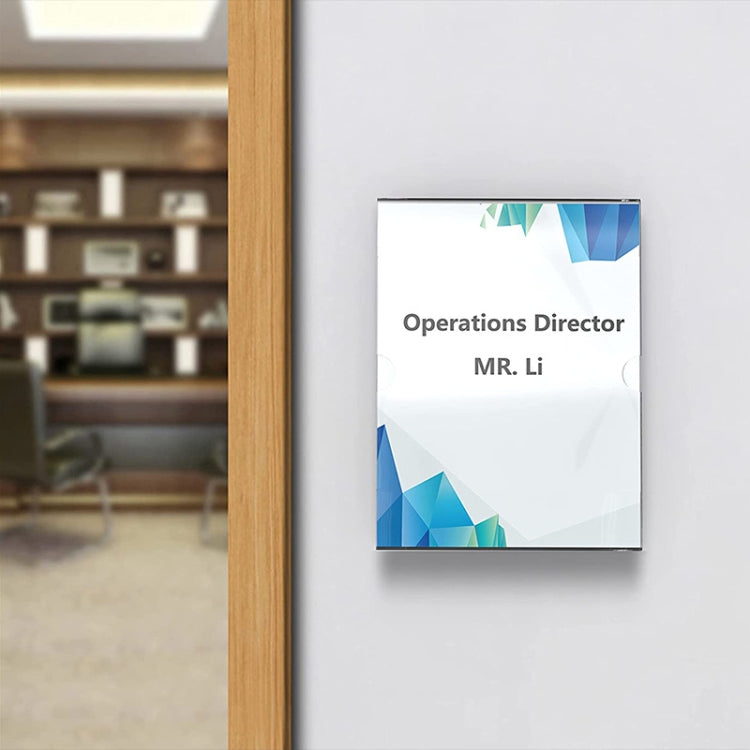 2 PCS 4x6 Inch Wall Mounted Acrylic Signage Bracket Wall Photo Frame, Wall Photo Frame