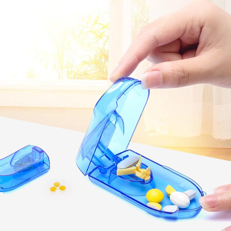 10 PCS Pills Divider Multifunctional Portable Pill Box, Blue, Pink, Transparent