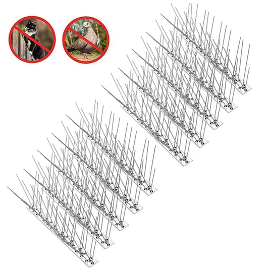 Stainless Steel Bird Repellent Thorn Anti-cat Thorn Bird Device, 10 Sets 25cm Long