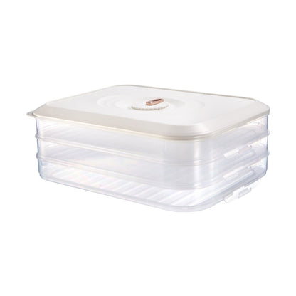 Household Refrigerator Freezer Large Capacity Dumpling Box, Capacity:, One Layer (White), One Layer (Green), One Layer (Orange), Two Layers (White), Two Layers (Green), Two Layers (Orange), Three Layers (White), Three Layers (Green), Three Layers (Oran...