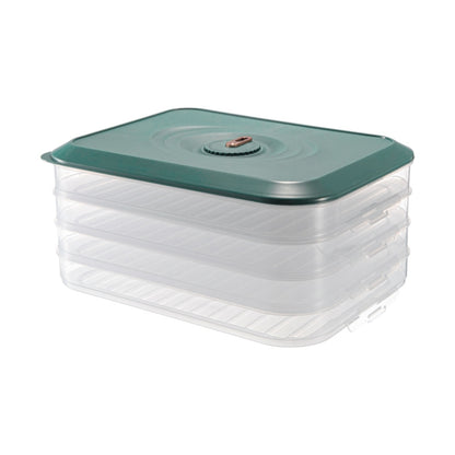 Household Refrigerator Freezer Large Capacity Dumpling Box, Capacity:, One Layer (White), One Layer (Green), One Layer (Orange), Two Layers (White), Two Layers (Green), Two Layers (Orange), Three Layers (White), Three Layers (Green), Three Layers (Oran...