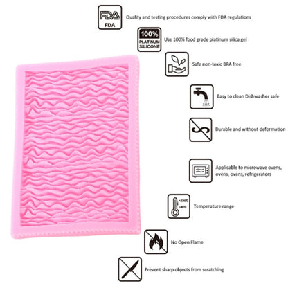 Food Grade Fondant Silicone Mold Pleated Skirt Cake Decorating Tool, CC562
