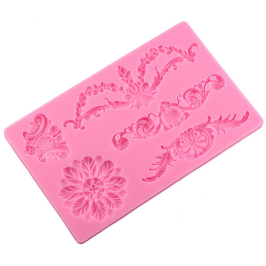 Cake Border Floral Fondant Silicone Mold, CF394