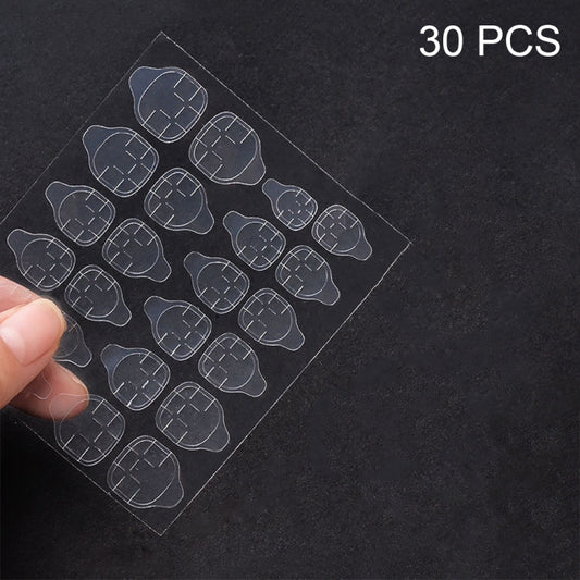 30 PCS 24 Stickers/Sheet Nail Art Double Sided Jelly Glue, Jelly Glue, with Indentation, Yellow, Foot Stickers, Pink