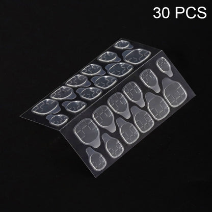 30 PCS 24 Stickers/Sheet Nail Art Double Sided Jelly Glue, Jelly Glue, with Indentation, Yellow, Foot Stickers, Pink