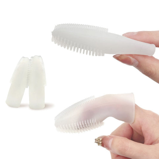 Pet Silicone Teeth Scaffolding Oral Cleaning Toothbrush, Upgraded White, White, Blue, Red