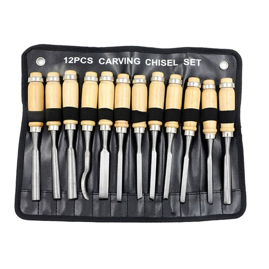 Knife Carving Knife Woodworking Chisel Root Carving Wood Carving Tools, 12 PCS / Set