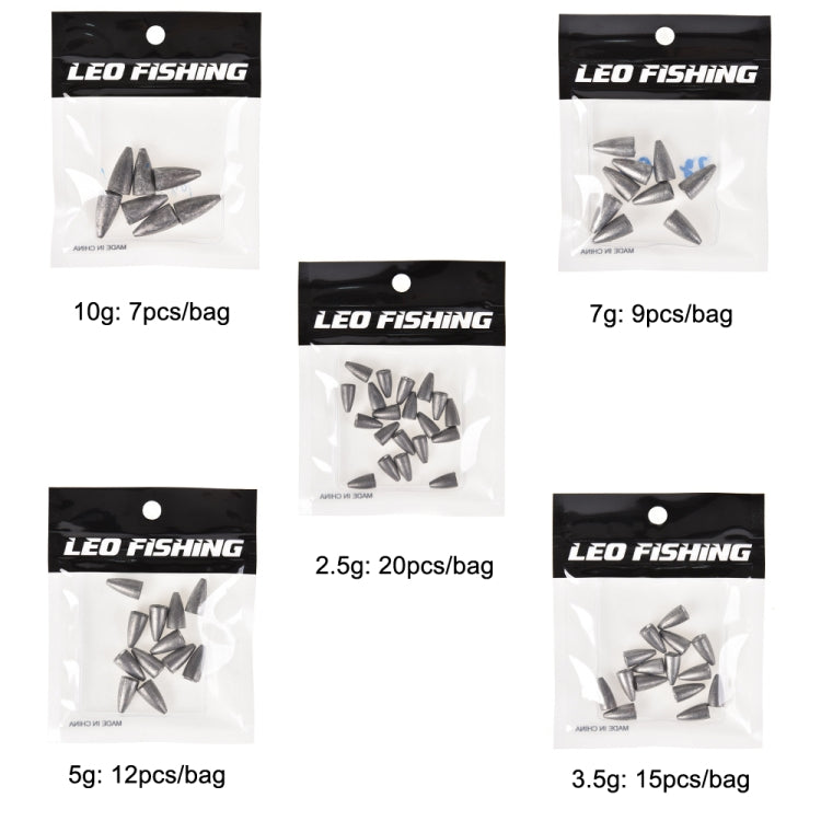 3 Bags LEO 27912 Lure Sea Rod Lead Drop Cast Fishing Sinker, Specification: