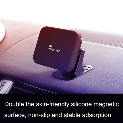 SUMITAP STM-xk565 Car Magnetic Mobile Phone Navigation Bracket Sticky Arc Base, Deep Black Square, Deep Lane Blue Square, Deep Cloudy Gray Square