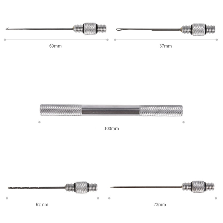 LEO 27936 5 In 1 Metal Hook Needle Bait Tool, 5 In 1