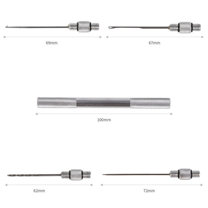 LEO 27936 5 In 1 Metal Hook Needle Bait Tool, 5 In 1