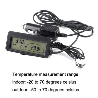 Car Inside and Outside Backlit Mini Digital Thermometer, Blue, Green, Red