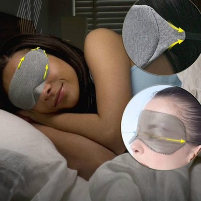 Wire Nose Adjustable Breathable Sleeping Eye Mask, Black, Gray