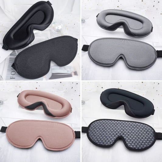 Three-Dimensional Breathable Hollow Sleep Shading Eye Mask, Black, Gray, Champagne Color, Color Matching