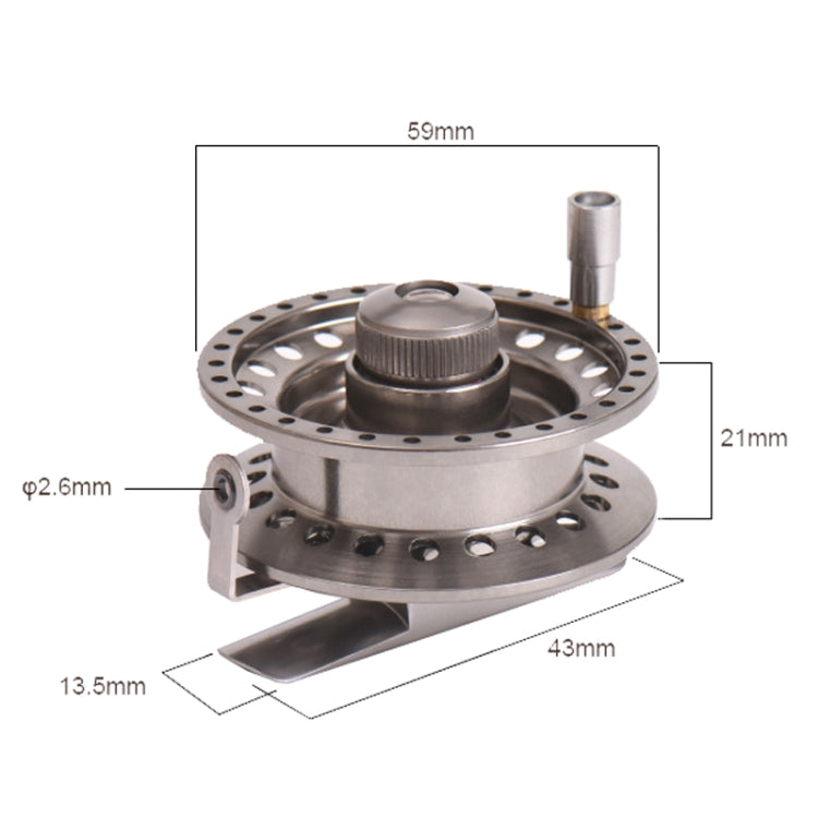 LEO 27758 Side Foot Front Reel With Guide Ring Ice Fishing Reel, Specification: