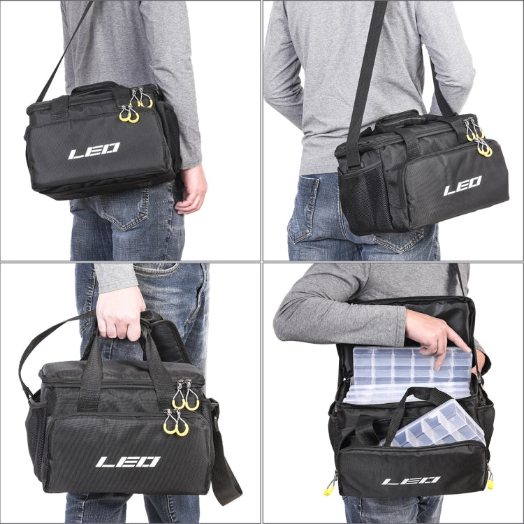 LEO 28048 Thickening Square Road Sub Bag Bait Wheel Fishing Gear Bag
