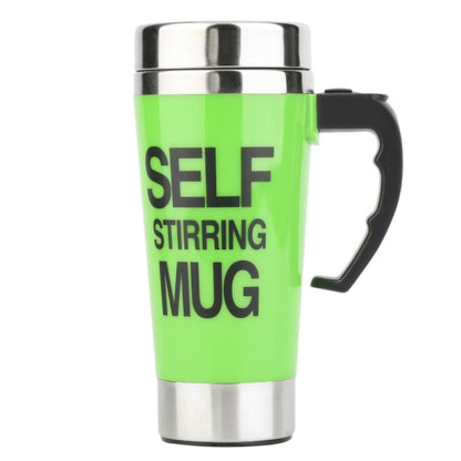 FX-589 400ml 304 Stainless Steel Automatic Stirring Coffee Cup, Green, White, Red, Yllow, Black, Blue