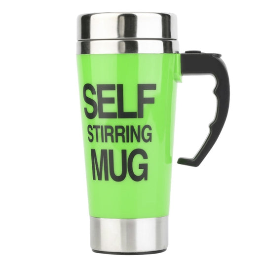 FX-589 400ml 304 Stainless Steel Automatic Stirring Coffee Cup, Green, White, Red, Yllow, Black, Blue