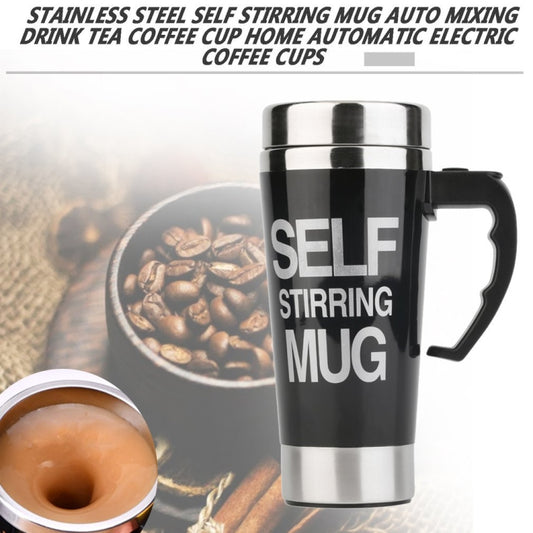 FX-589 400ml 304 Stainless Steel Automatic Stirring Coffee Cup, Green, White, Red, Yllow, Black, Blue
