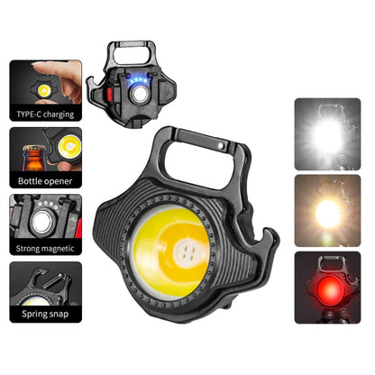 E-SMARTER W5133 Mini Keychain Strong Light Portable Flashlight, Specification:, Black, Black+Tripod