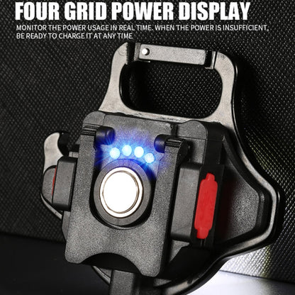 E-SMARTER W5133 Mini Keychain Strong Light Portable Flashlight, Specification:, Black, Black+Tripod