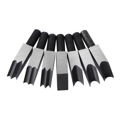 Adjustable Depth Woodworking Chamfering Planer, 1/4 Round Cutter Head, 1/8 Round Cutter Head, 3/16 Round Knife Head, Sharp Knife+Fillet Knife, 45 Degree Flat Cutter Head, Double Sharp Head, Dual Round Head, Cutter Head 7 PCS/Set