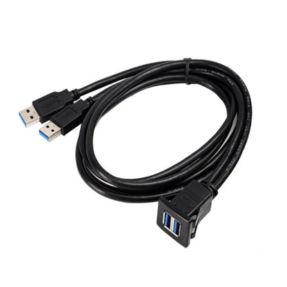 RF-56 Dual-port USB3.0 Waterproof Cable Car Dashboard Audio Extension Line, Cable Length: 1m, Dashboard Audio Extension Line