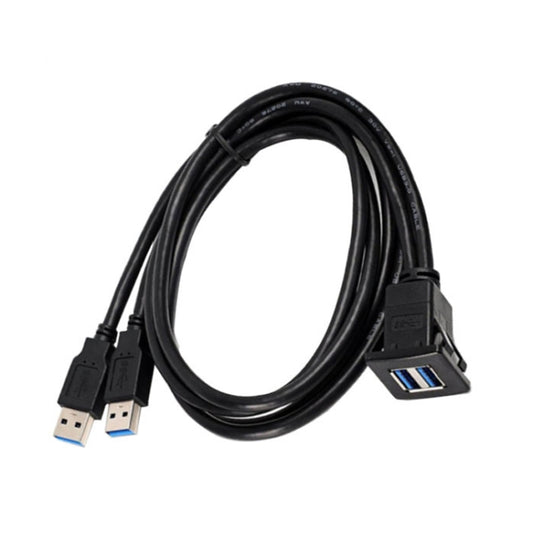 RF-56 Dual-port USB3.0 Waterproof Cable Car Dashboard Audio Extension Line, Cable Length: 1m, Dashboard Audio Extension Line