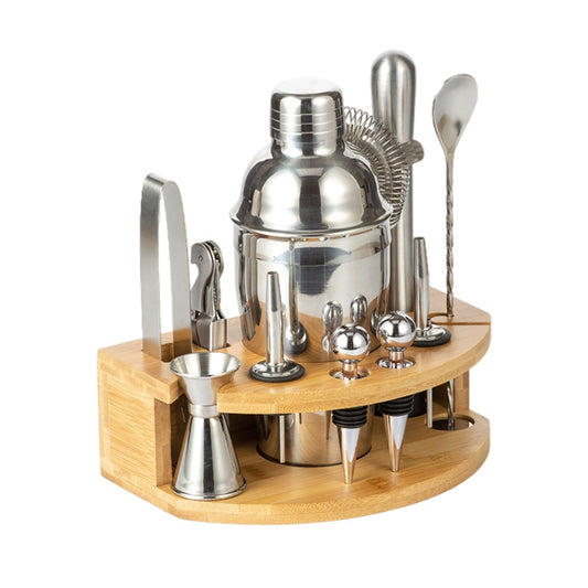 BY-F12 Semicircle Wooden Base Bar Shaker Set, Spec:, 350ml, 550ml, 700ml, 750ml