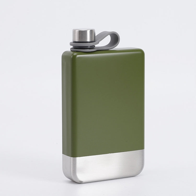 9oz Portable 304 Stainless Steel Flagon Whiskey Vodka Wine Pot Hip Flask, Matte Black, Military Green, Blue, Red