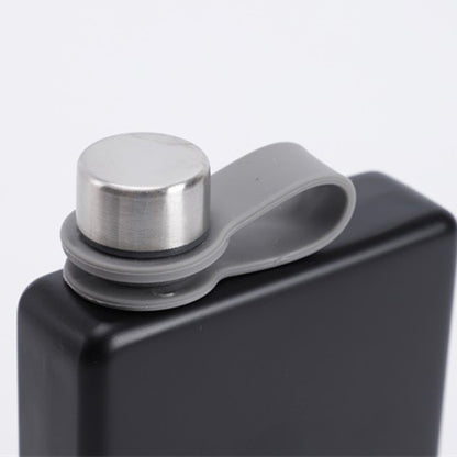 9oz Portable 304 Stainless Steel Flagon Whiskey Vodka Wine Pot Hip Flask, Matte Black, Military Green, Blue, Red