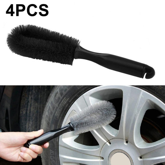 4 PCS Car Wheel Brush Car Washing Supplies, Black, Grey