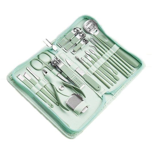 Stainless Steel Nail Clipper Nail Art Tool Set, Color:, 22 PCS/Set (Green), 16 PCS/Set (Green), 12 PCS/Set (Green), 10 PCS/Set (Green), 7 PCS/Set (Green), 26 PCS/Set (Blue), 18 PCS/Set (Blue), 9 PCS/Set (Blue)