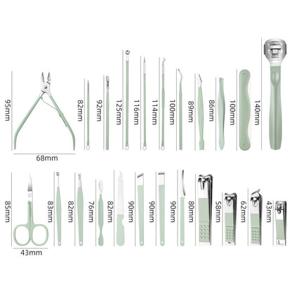 Stainless Steel Nail Clipper Nail Art Tool Set, Color:, 22 PCS/Set (Green), 16 PCS/Set (Green), 12 PCS/Set (Green), 10 PCS/Set (Green), 7 PCS/Set (Green), 26 PCS/Set (Blue), 18 PCS/Set (Blue), 9 PCS/Set (Blue)