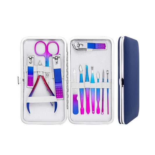 Stainless Steel Bright Beauty Nail Clipper Trimming Set, 12 PCS/Set, 15 PCS/Set