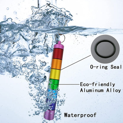 M003 Sealed Waterproof 7 Days Split Aluminum Alloy Metal Pill Box, Colorful Pill Box