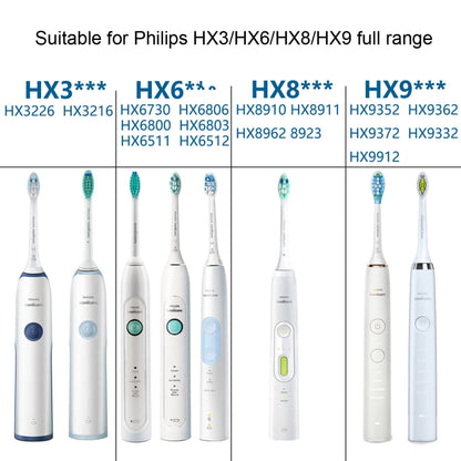 Toothbrush Head For Philips HX6730 HX9352 HX8910 HX3226,Style: Clean Medium Hair, Gum Care, Dental Plaque Defensive, Diamond Bright
